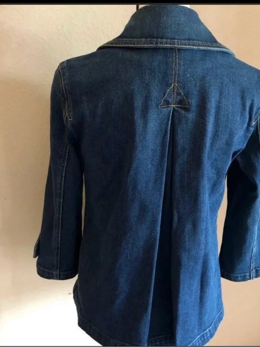 🌹✅Vintage Ralph Lauren Dark Blue Denim Double-Breasted Jacket - Picture 3 of 4